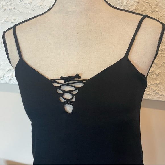 Reformation Womens Spaghetti Strap Tank Top Black Size S - Picture 2 of 6